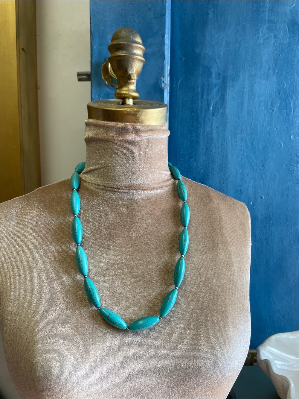 Turquoise Bead Necklace - Women Jewelry